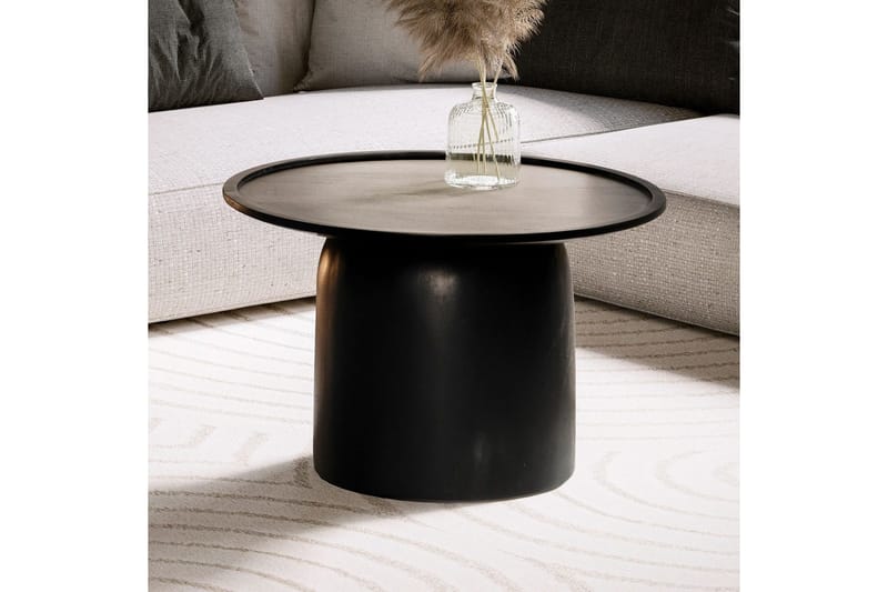Soffbord Wohnling Massivt trä rund 60 cm cylinderstil bas klassisk modern - Möbler - Bord & matgrupper - Soffbord