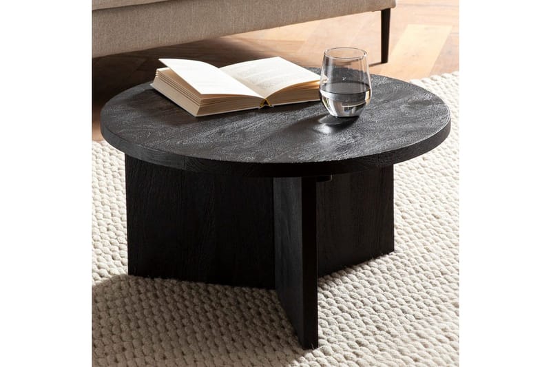 Soffbord Wohnling Massivt trä rund 60 cm klassisk bas lantligt - Möbler - Bord & matgrupper - Soffbord