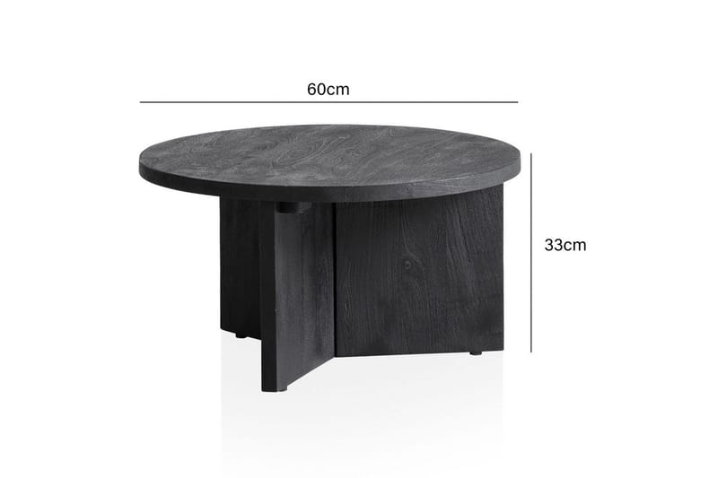 Soffbord Wohnling Massivt trä rund 60 cm klassisk bas lantligt - Möbler - Bord & matgrupper - Soffbord