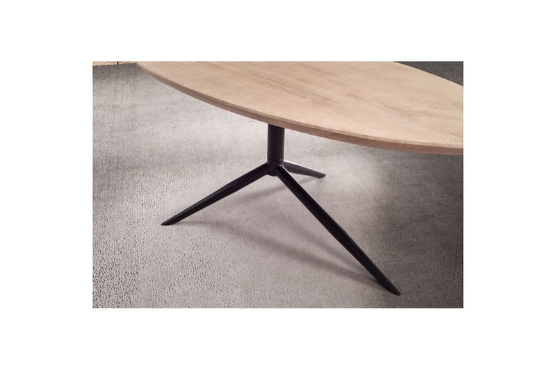 Soffbord Wohnling Massivt trä vitlaserat 86 cm ovalt modern - Möbler - Bord & matgrupper - Soffbord