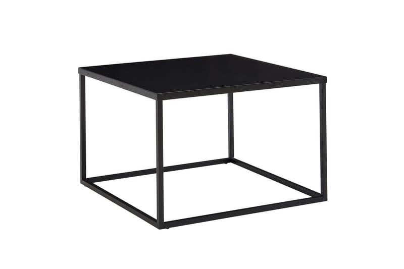 Soffbord Wohnling metall fyrkantig, modern stil Svart - Svart - Möbler - Bord & matgrupper - Soffbord