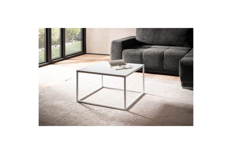Soffbord Wohnling metall fyrkantig, modern stil Vit - Vit - Möbler - Bord & matgrupper - Soffbord