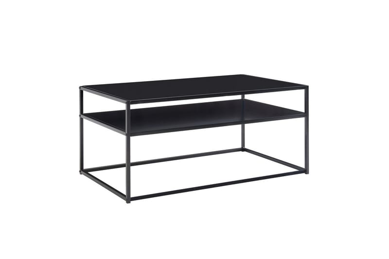 Soffbord Wohnling metall rektangulär med bricka, modern stil Svart - Svart - Möbler - Bord & matgrupper - Soffbord
