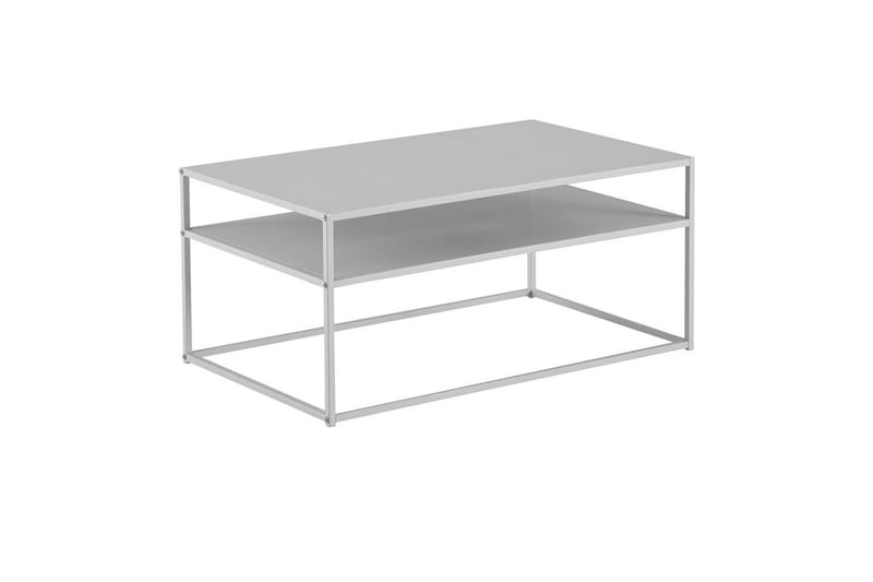 Soffbord Wohnling metall rektangulär med bricka, modern stil Vit - Vit - Möbler - Bord & matgrupper - Soffbord
