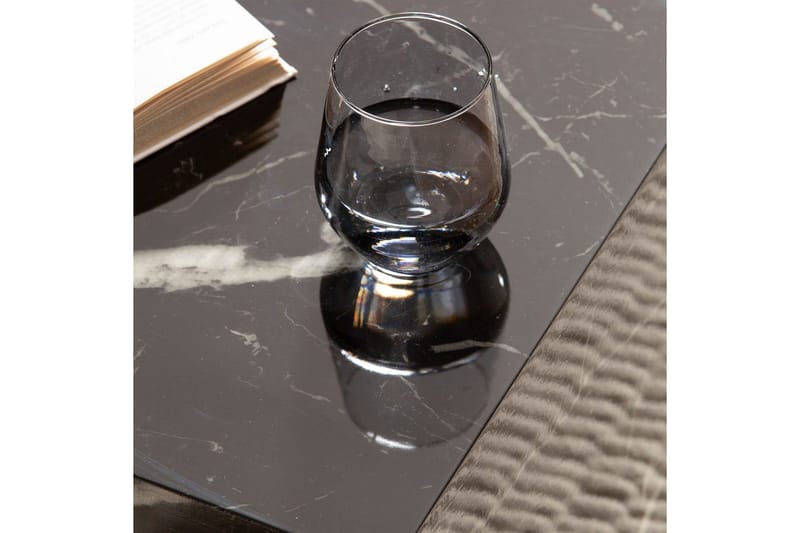 Soffbord Wohnling MONOBLOC marmorausseende 40x40x45 cm, modern stil Marmor Svart - Marmor Svart - Möbler - Bord & matgrupper - Soffbord