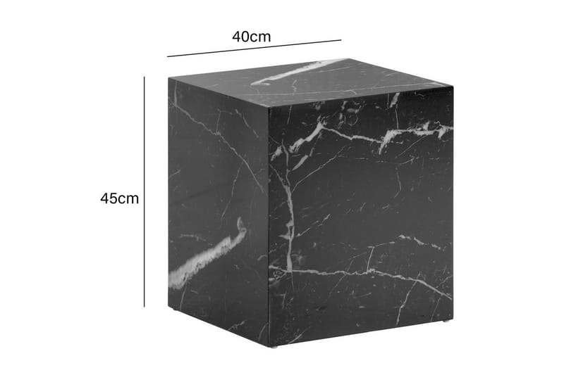 Soffbord Wohnling MONOBLOC marmorausseende 40x40x45 cm, modern stil Marmor Svart - Marmor Svart - Möbler - Bord & matgrupper - Soffbord
