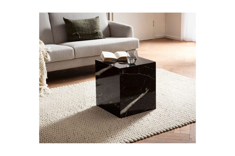 Soffbord Wohnling MONOBLOC marmorausseende 40x40x45 cm, modern stil Marmor Svart - Marmor Svart - Möbler - Bord & matgrupper - Soffbord
