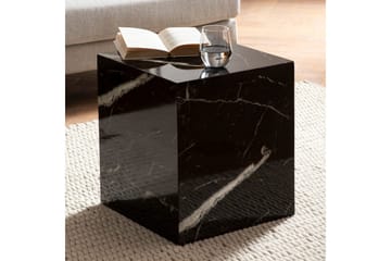 Soffbord Wohnling MONOBLOC marmorausseende 40x40x45 cm, modern stil Marmor Svart - Marmor Svart - Möbler - Bord & matgrupper - Soffbord