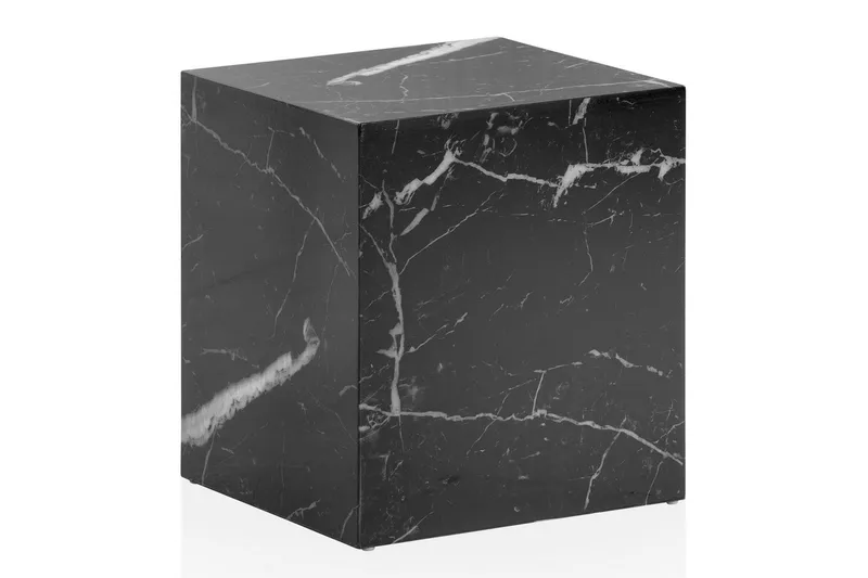 Soffbord Wohnling MONOBLOC marmorausseende 40x40x45 cm, modern stil Marmor Svart, Marmor Svart