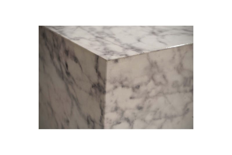 Soffbord Wohnling MONOBLOC marmorausseende 40x40x45 cm, modern stil Marmor Vit - Marmor Vit - Möbler - Bord & matgrupper - Soffbord