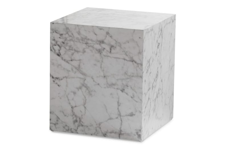 Soffbord Wohnling MONOBLOC marmorausseende 40x40x45 cm, modern stil Marmor Vit - Marmor Vit - Möbler - Bord & matgrupper - Soffbord