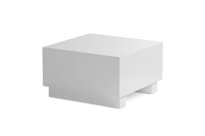 Soffbord Wohnling MONOBLOC modernt utseende, 60x60x35 cm, med släda ben Vit - Vit - Möbler - Bord & matgrupper - Soffbord