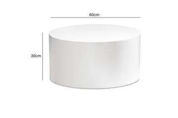 Soffbord Wohnling MONOBLOC rund 60 cm, modern stil Vit - Vit - Möbler - Bord & matgrupper - Soffbord