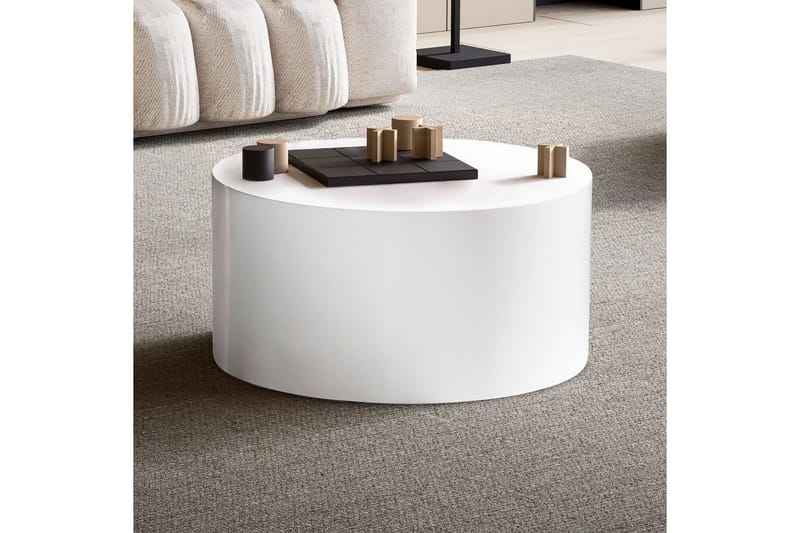 Soffbord Wohnling MONOBLOC rund 60 cm, modern stil Vit - Vit - Möbler - Bord & matgrupper - Soffbord