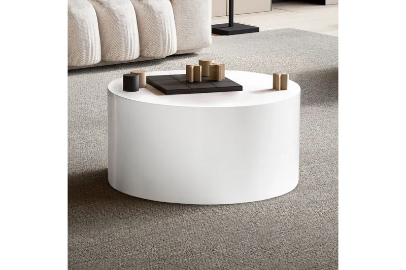 Soffbord Wohnling MONOBLOC rund 60 cm, modern stil Vit - Vit - Möbler - Bord & matgrupper - Soffbord