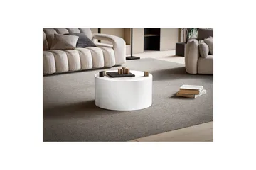Soffbord Wohnling MONOBLOC rund 60 cm, modern stil Vit - Vit - Möbler - Bord & matgrupper - Soffbord