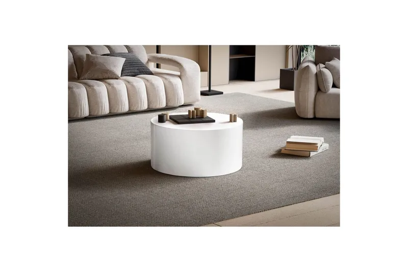 Soffbord Wohnling MONOBLOC rund 60 cm, modern stil Vit - Vit - Möbler - Bord & matgrupper - Soffbord
