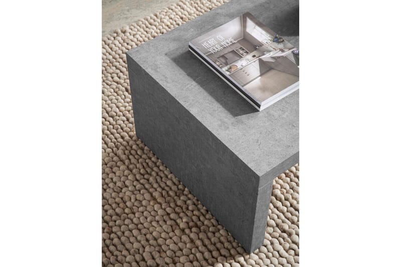 Soffbord Wohnling rektangulär 110 cm, stenoptik, modern look Grå - Grå - Möbler - Bord & matgrupper - Soffbord