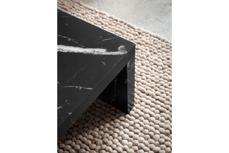 Soffbord Wohnling rektangulär 110 cm, stenoptik, modern look Marmor Svart - Marmor Svart - Möbler - Bord & matgrupper - Soffbord