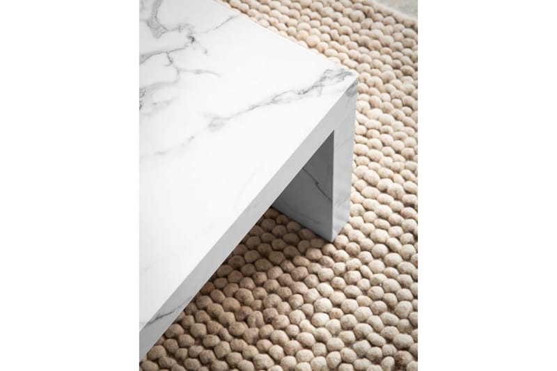 Soffbord Wohnling rektangulär 110 cm, stenoptik, modern look Marmor Vit - Marmor Vit - Möbler - Bord & matgrupper - Soffbord