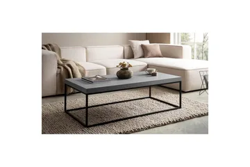 Soffbord Wohnling rektangulär 120 cm, stenoptik, modern look Grå - Grå - Möbler - Bord & matgrupper - Soffbord