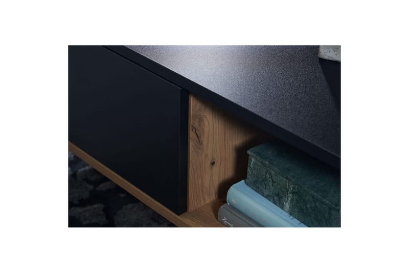 Soffbord Wohnling Rektangulär MDF ek-look med stor lådbricka modern look - Möbler - Bord & matgrupper - Soffbord