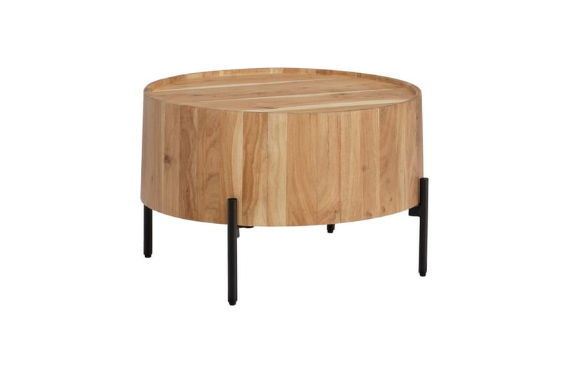 Soffbord Wohnling Rund 60 cm Massivt trä Skandinavisk stil - Möbler - Bord & matgrupper - Soffbord