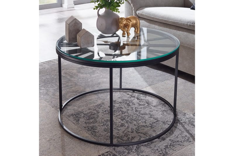 Soffbord Wohnling Rund 60 cm Säkerhetsglas Klockstil - Möbler - Bord & matgrupper - Soffbord