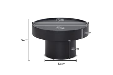 Soffbord Wohnling Rund 60 cm Svamputseende Metall Modern Look - Möbler - Bord & matgrupper - Soffbord