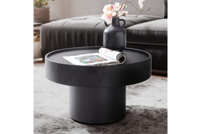 Soffbord Wohnling Rund 60 cm Svamputseende Metall Modern Look - Möbler - Bord & matgrupper - Soffbord