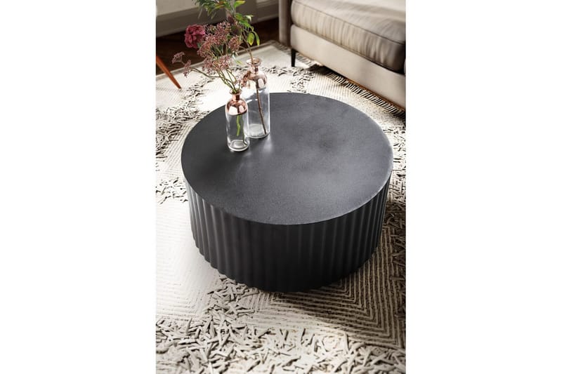Soffbord Wohnling Rund 67 cm Metallremsor Optik Modern Look - Möbler - Bord & matgrupper - Soffbord