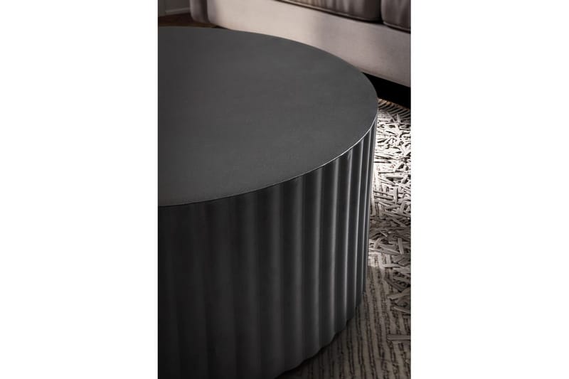 Soffbord Wohnling Rund 67 cm Metallremsor Optik Modern Look - Möbler - Bord & matgrupper - Soffbord