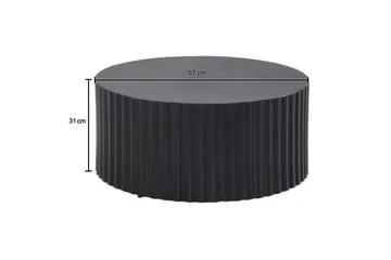 Soffbord Wohnling Rund 67 cm Metallremsor Optik Modern Look - Möbler - Bord & matgrupper - Soffbord