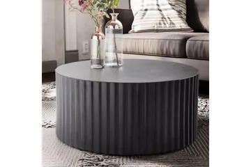 Soffbord Wohnling Rund 67 cm Metallremsor Optik Modern Look - Möbler - Bord & matgrupper - Soffbord