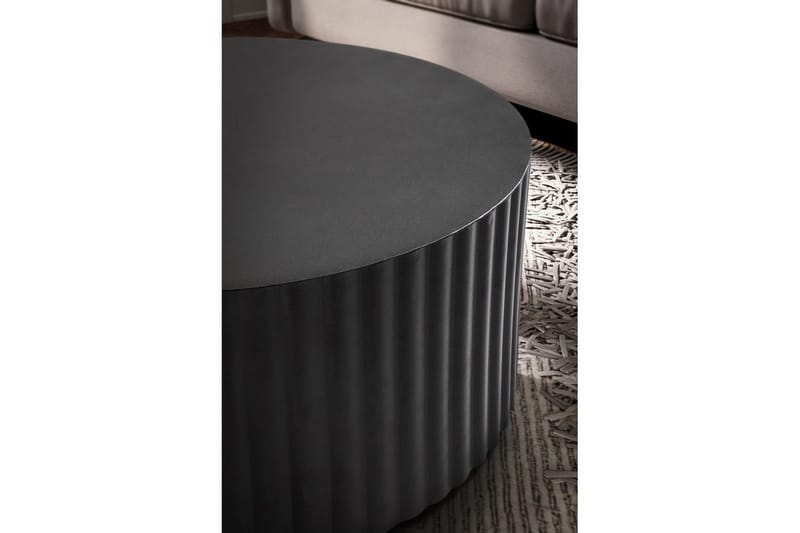 Soffbord Wohnling Rund 67 cm Metallremsor Optik Modern Look - Möbler - Bord & matgrupper - Soffbord