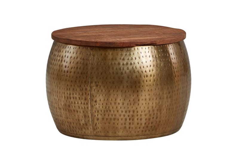 Soffbord Wohnling Rund diameter 60 cm förvaringsutrymme massivt bordsytor lantlig stil - Möbler - Bord & matgrupper - Soffbord