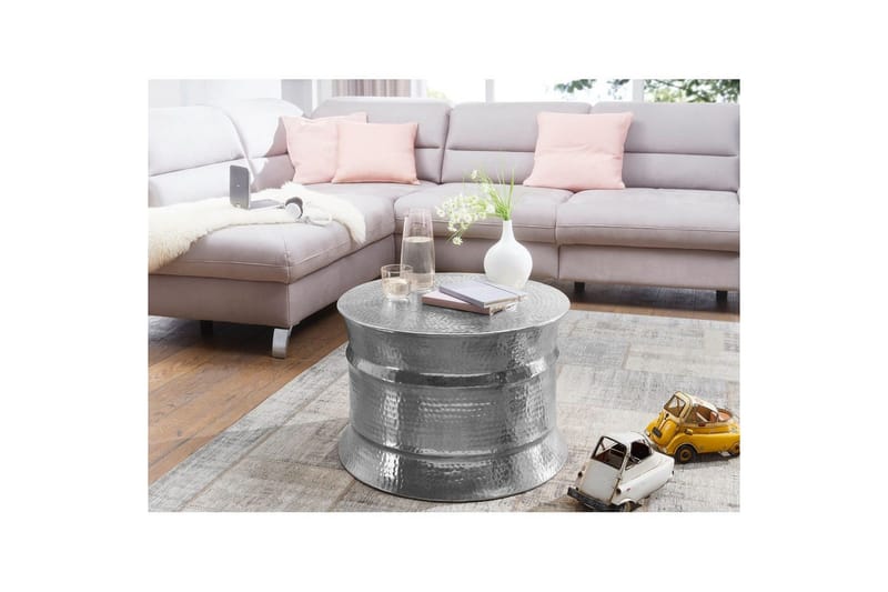 Soffbord Wohnling Rund hamrad aluminiumyta lackerad orientalisk - Möbler - Bord & matgrupper - Soffbord