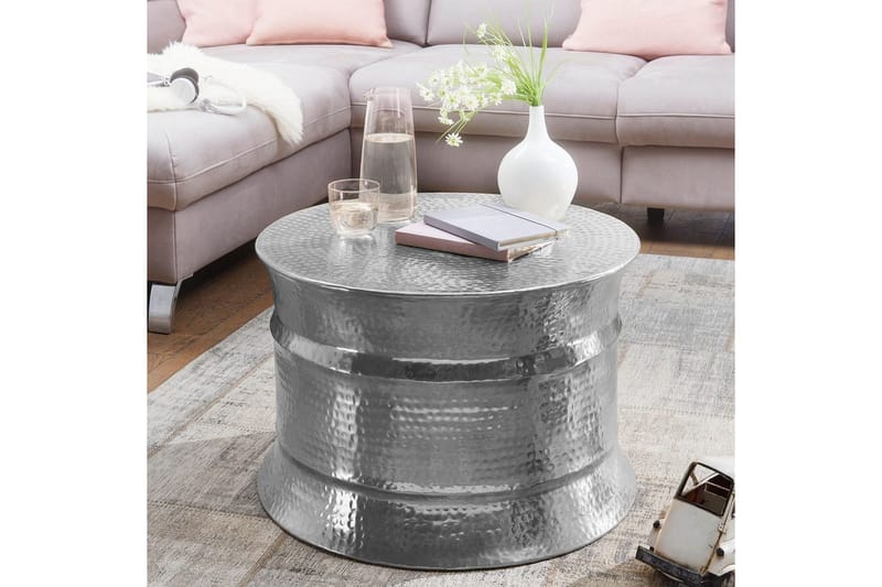 Soffbord Wohnling Rund hamrad aluminiumyta lackerad orientalisk - Möbler - Bord & matgrupper - Soffbord