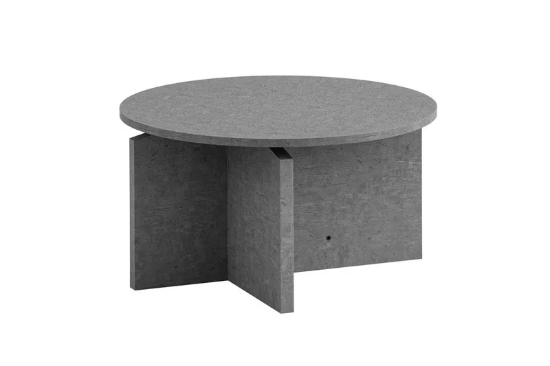 Soffbord Wohnling Rund stensikt stil modern look 60 cm, Grå, 60 cm, Grå