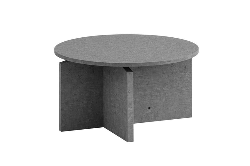 Soffbord Wohnling Rund stensikt stil modern look 60 cm, Grå - 60 cm, Grå - Möbler - Bord & matgrupper - Soffbord