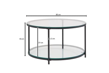 Soffbord Wohnling Runt säkerhetsglas med glasbricka modern - Möbler - Bord & matgrupper - Soffbord