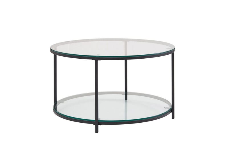 Soffbord Wohnling Runt säkerhetsglas med glasbricka modern, undefined