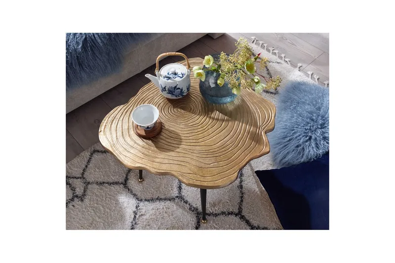 Soffbord Wohnling Träskiva Stil Metall Modern med Metallben - Möbler - Bord & matgrupper - Soffbord