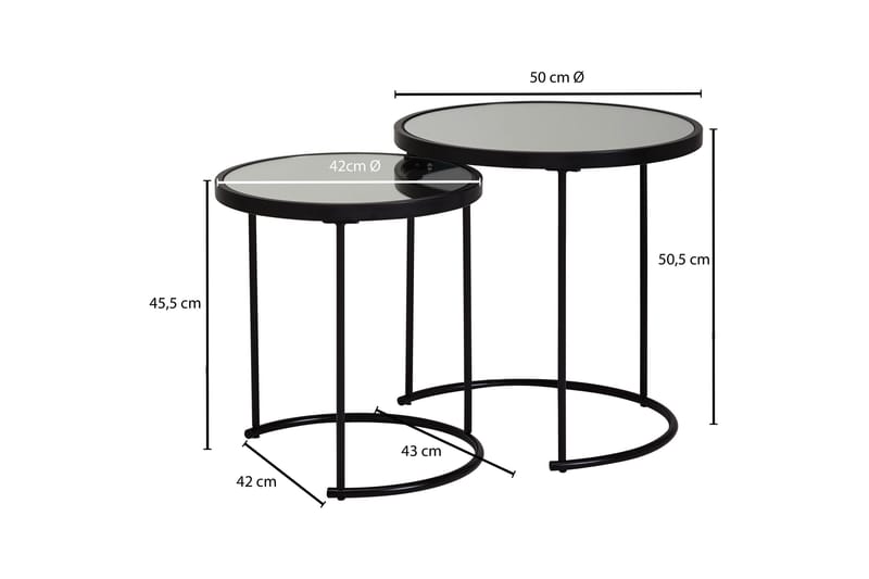 Wrighton Satsbord 50 cm - Svart - Möbler - Bord & matgrupper - Soffbord