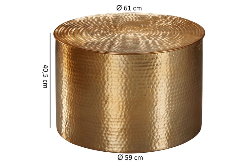 Xeniah Soffbord 61 cm Runt - Guld - Möbler - Bord & matgrupper - Soffbord