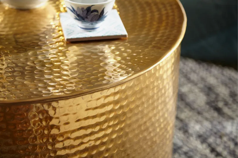 Xeniah Soffbord 61 cm Runt - Guld - Möbler - Bord & matgrupper - Soffbord