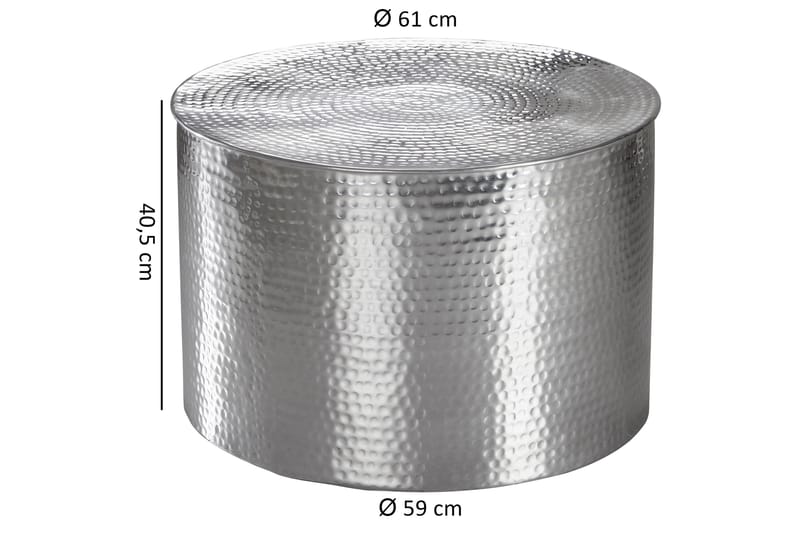 Xeniah Soffbord 61 cm Runt - Silver - Möbler - Bord & matgrupper - Soffbord