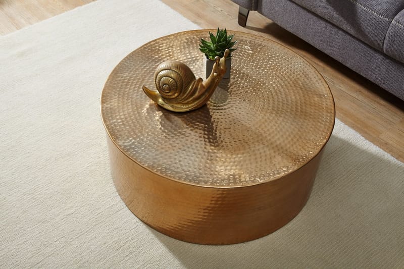 Xeniah Soffbord 75 cm Runt - Guld - Möbler - Bord & matgrupper - Soffbord