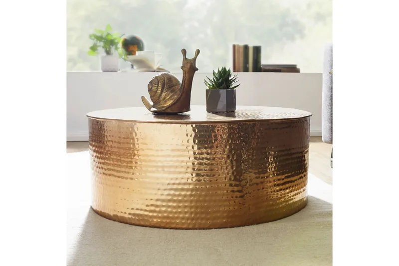 Xeniah Soffbord 75 cm Runt - Guld - Möbler - Bord & matgrupper - Soffbord