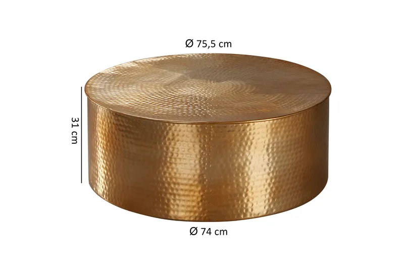 Xeniah Soffbord 75 cm Runt - Guld - Möbler - Bord & matgrupper - Soffbord